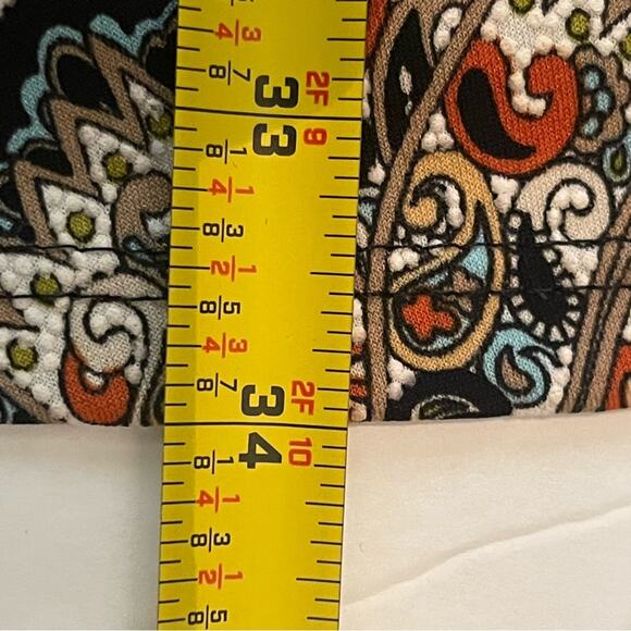 MSK Brown Orange Tan Peacock Print Boho Hippie Festival Dress NWOT Size M - Picture 13 of 13